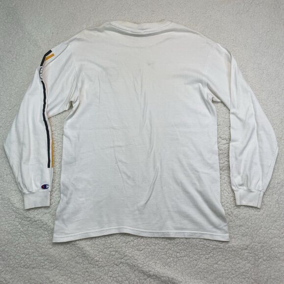 Vintage Champion NFL Pittsburgh Steelers White Long Sleeve Shirt Mens Medium - Picture 2 of 9